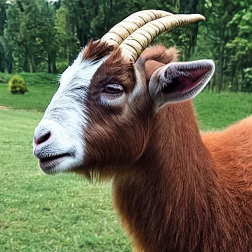 Prompt: justin bieber as a goat