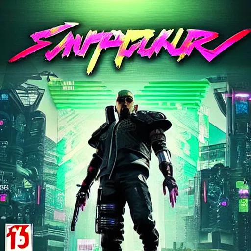 Image similar to cyberpunk 2 0 7 7 samurai robot with random green and black japanese colors as scarlxrd album cover