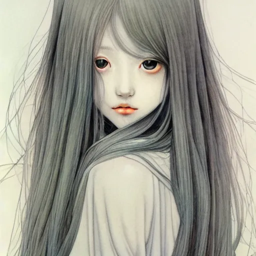 Image similar to a portrait of a character by Miho Hirano