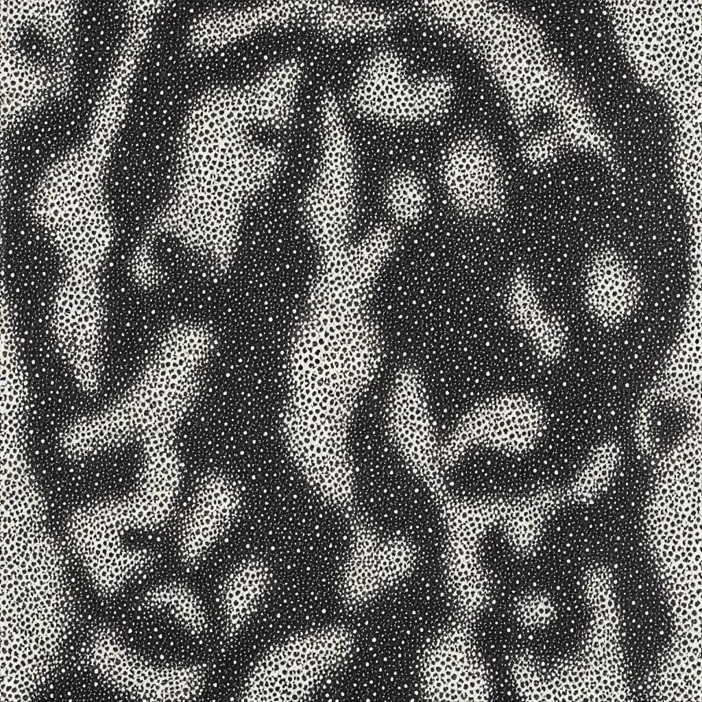 Image similar to face made out of planet, faceless people dark, dots, drip, stipple, pointillism, technical, abstract, minimal, style of francis bacon, asymmetry, pulled apart, cloak, hooded figure