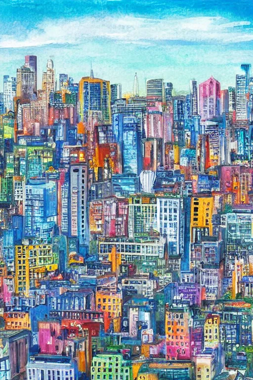 Image similar to a beautiful cityscape