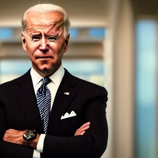 Image similar to joe biden as hello kitty, film still, cinematic lighting