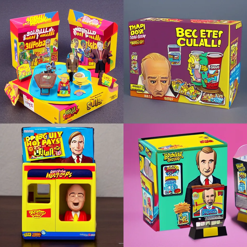 Prompt: better call saul happy meal toys