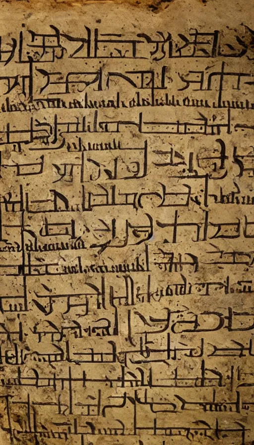 Prompt: ancient scroll reveals the secret to life