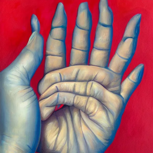 Image similar to detailed painting of the human hand