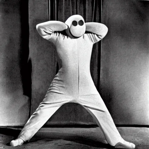 Image similar to pillow - man from the 1 9 3 2 black and white movie