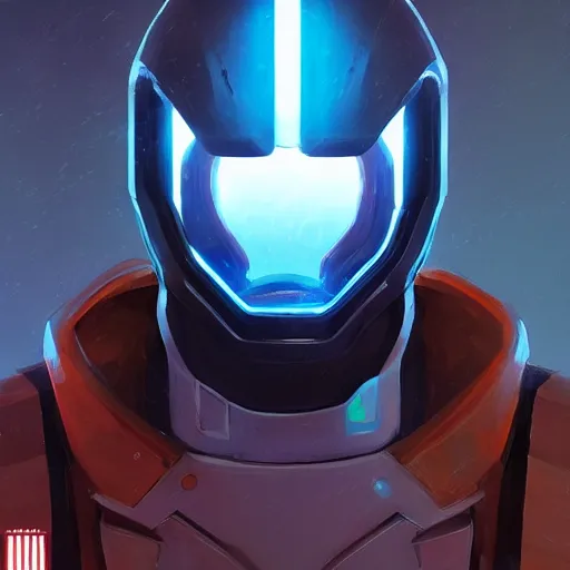 Image similar to Portrait of a futuristic general, LED helm, strong chin, lots of gallons on his jacket, mattepainting concept Blizzard pixar maya engine on stylized background splash comics global illumination lighting artstation lois van baarle, ilya kuvshinov, rossdraws