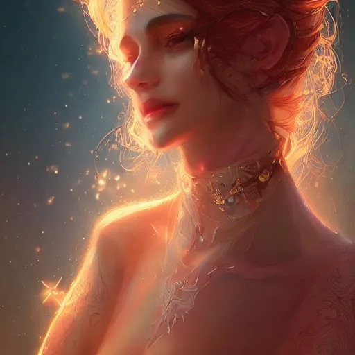 Image similar to Portrait of a beautiful magic woman, character design, fantasy, intricate, cinematic lighting, highly detailed, digital painting, artstation, concept art, smooth, sharp focus, illustration, art by WLOP and Ross Tran