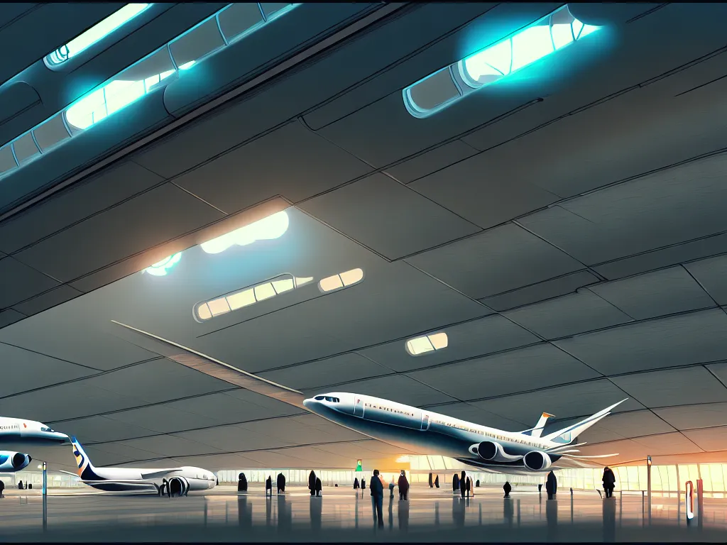 Image similar to I get to the airport, detailed illustration, digital painting, trending on artstation