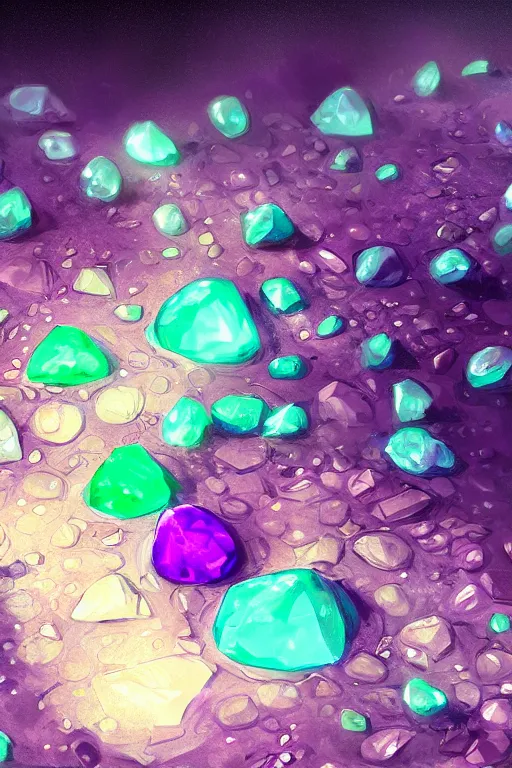 Prompt: gemstone germ, highly detailed, digital art, sharp focus, ambient lighting, glowing, trending on art station