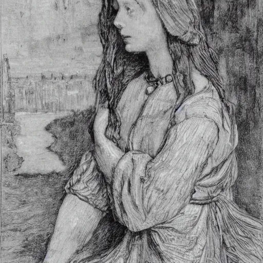 Prompt: potrait of Elizabeth Siddal , Ophelia, John Everett Millais , highly detailed, sharp focus