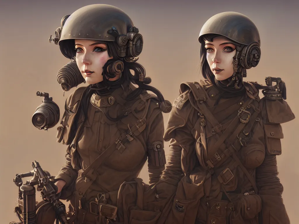 Image similar to portrait of dieselpunk blackpink lisa soldier girl, helmet, stormy sand desert, armored, highly detailed, digital painting, face detail, sharp focus, art, illustrations by loish and ayanamikodon and irakli nadar and rossdraws and wlop