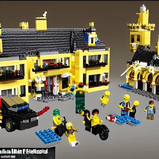 Image similar to mar - a - lago fbi raid lego set, 8 k, unreal engine, ultra hd, highly detailed, intricate