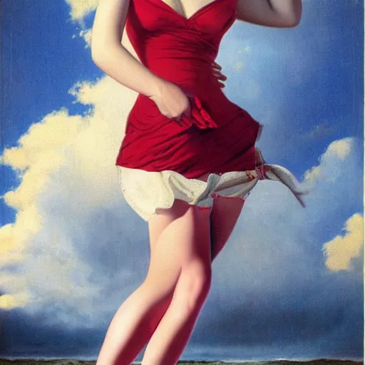 Image similar to photo of young woman by gil elvgren