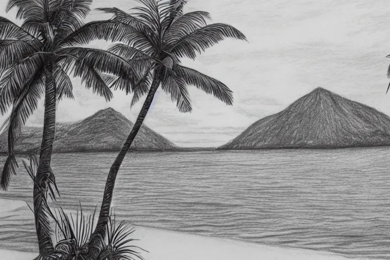 Sun of a beach | Minimalist drawing, Beach drawing, Beach sketches