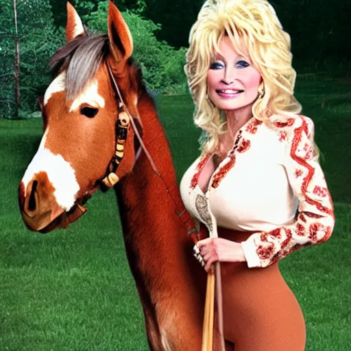 Image similar to Dolly Parton as a centaur