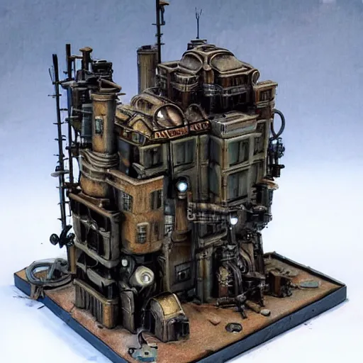 Image similar to a steampunk version of the citadel from half - life