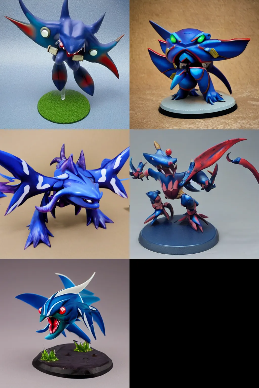 Prompt: kyogre the pokemon as a warhammer tabletop figurine