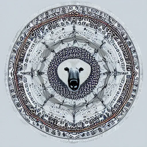 Image similar to polar bear mandala