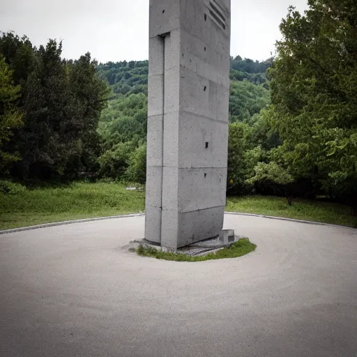 Image similar to yugoslavian brutalist concrete monument