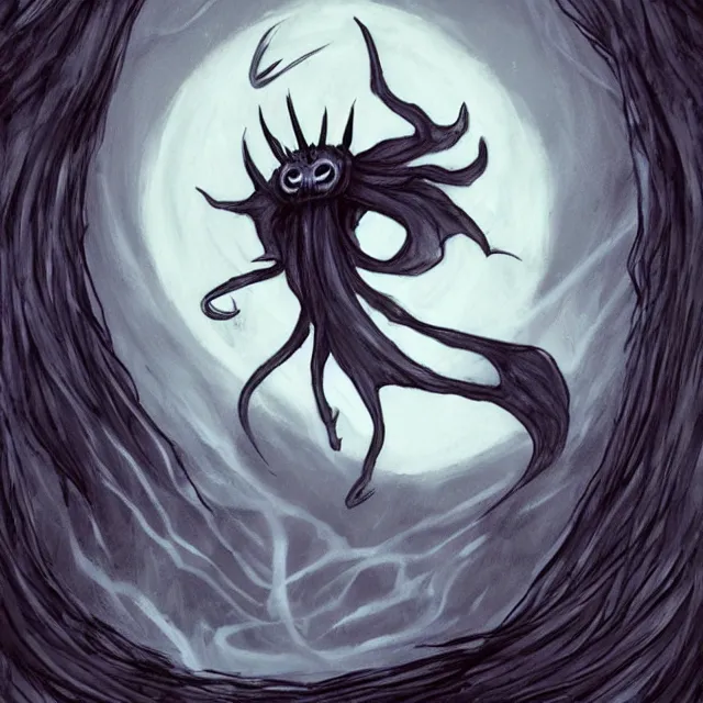 Image similar to elden ring charcter in the style of hollow knight