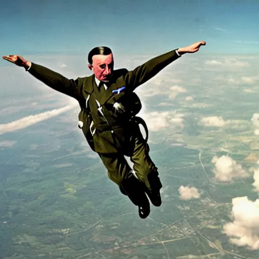 Image similar to hitler as a skydiver