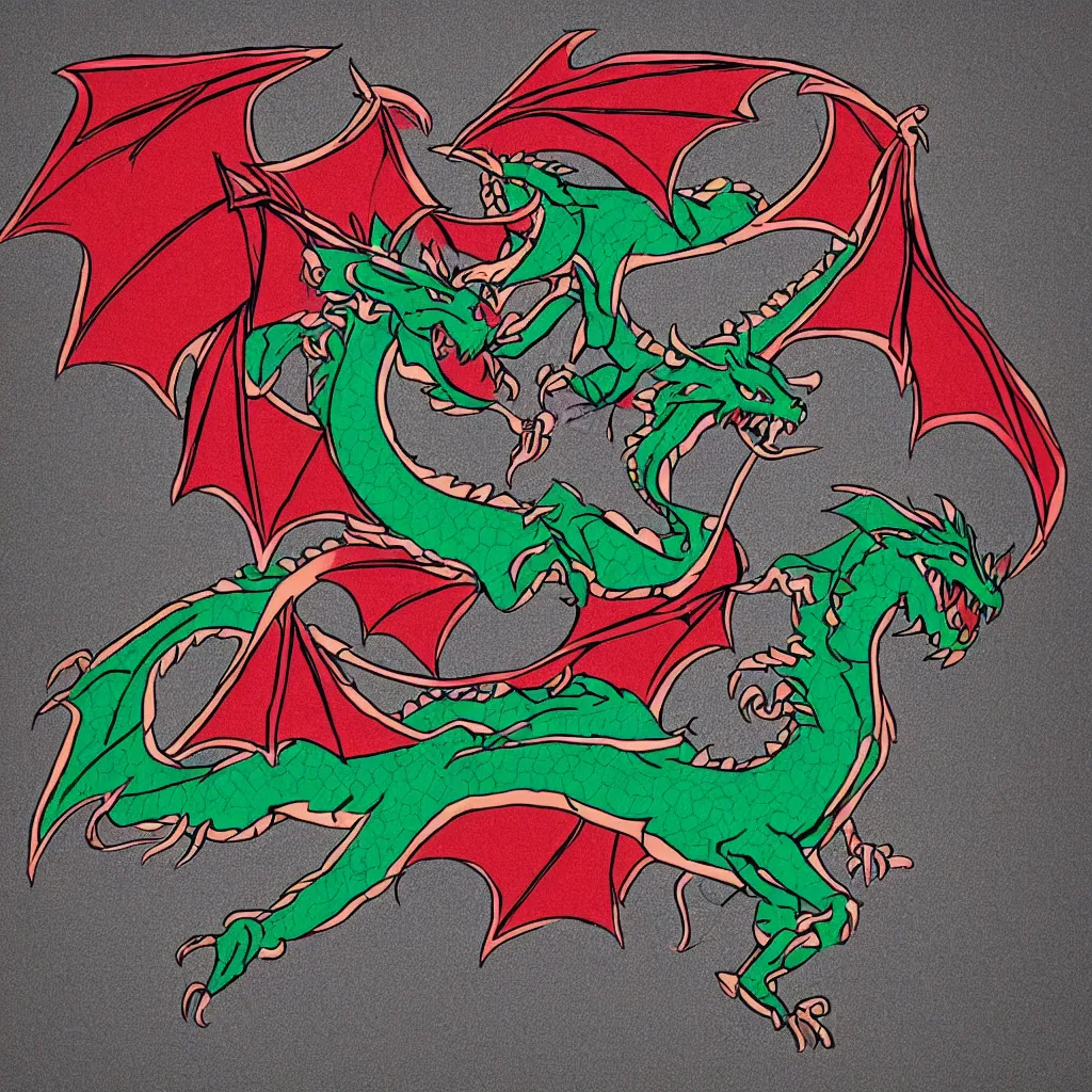 Image similar to a dragon, in the style of a sports logo