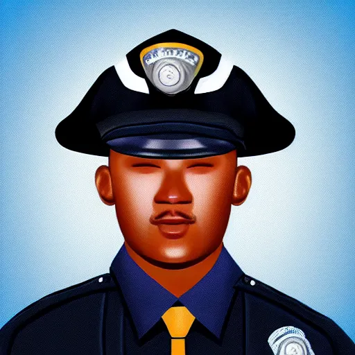 Image similar to “Donut dressed as police officer, digital art, 4k, award winning”