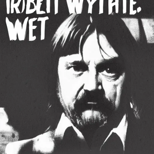 Prompt: horror movie poster starring Robert Wyatt