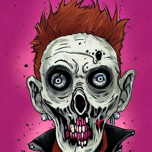 Image similar to zombie punk by malika favre