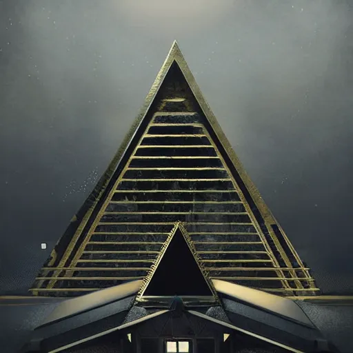 Image similar to mysterious metallic black pyramid in tokyo, reflective, by tom bagshaw and ilya kuvshinov, rtx rendering, octane render 1 2 8 k, maya, extreme high intricate details by wlop, digital anime art by ross tran, medium shot, composition by sana takeda, dramatic lighting by greg rutkowski