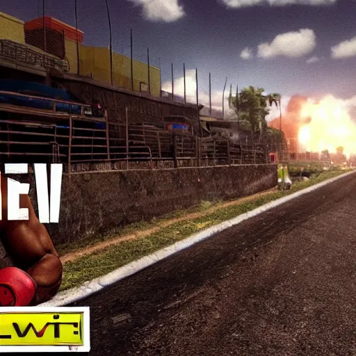 Prompt: a still of the movie raw ( 2 0 1 6 ), 1 9 9 7 blast corps graphics nintendo 6 4 visuals aesthetic