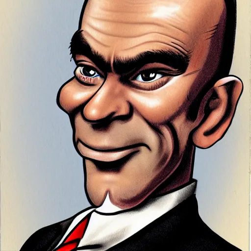 Prompt: A caricature of Alain Berset