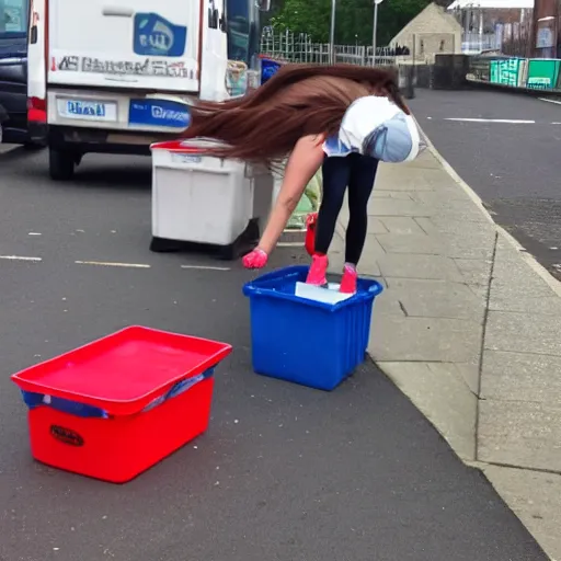 Prompt: jayne austen on drugs searching for food in bins