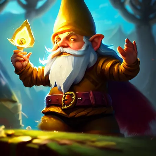 Image similar to [ important ] amazing portrait of funny gnome ], hearthstone splash art, deiv calviz, splash art, natural light, elegant, intricate, fantasy, atmospheric lighting, by greg rutkowski, hearthstone splash art, hd wallpaper, ultra high details, cinematic composition, professional master piece made in one year