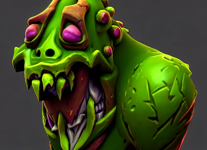 Prompt: festeroot treant head, stylized stl, 3 d render, activision blizzard style, hearthstone style, darksiders art style