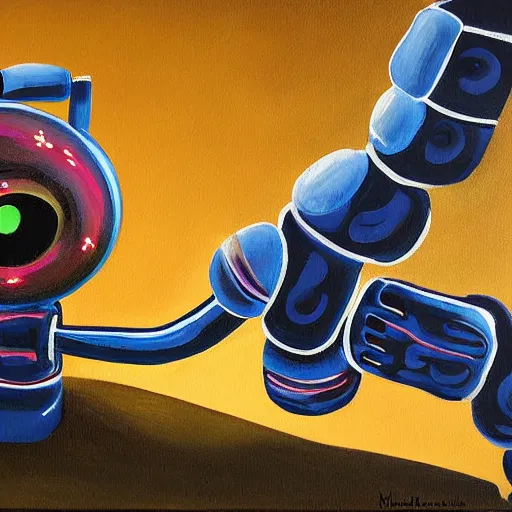 Prompt: a robot painting a dream