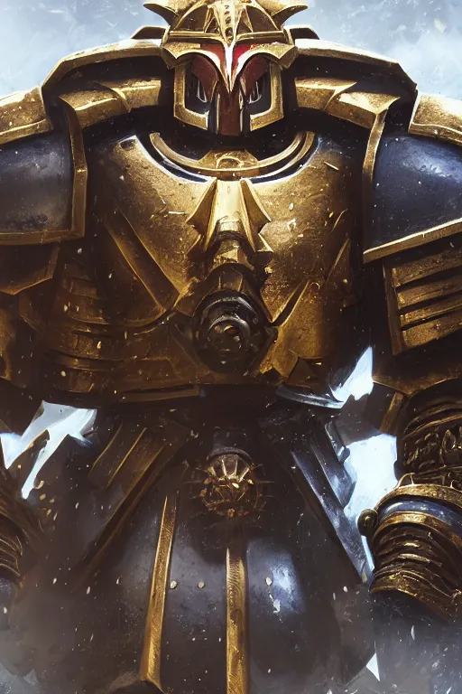 Image similar to armor portrait heros warhammer 4 0 k horus heresy fanart - the primarchs emperor by johannes helgeson animated with vfx concept artist & illustrator global illumination ray tracing hdr fanart arstation zbrush central hardmesh 8 k octane renderer comics stylized