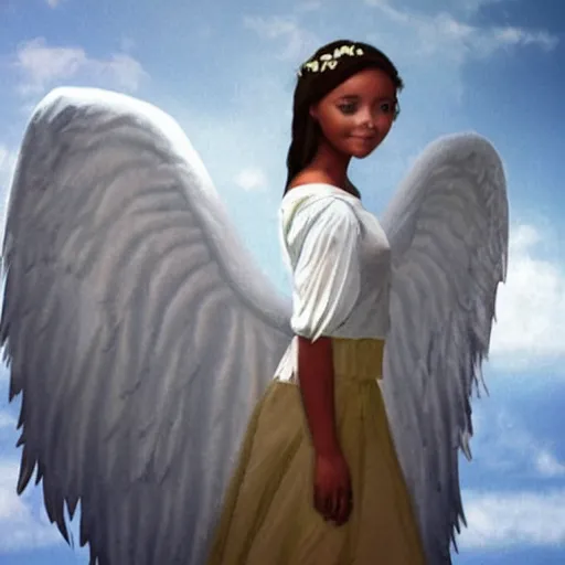 Image similar to real life photo of angel, beautiful