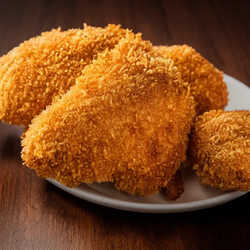 Image similar to a photo of a breaded chicken, professional, studio, 4 k