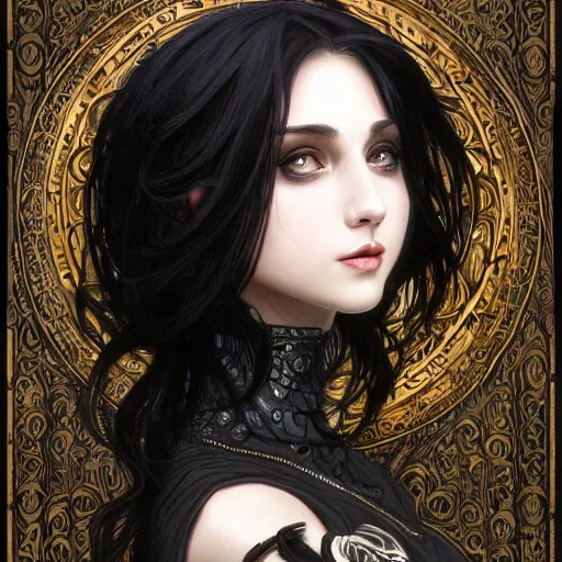 Prompt: a photograpic portrait of a anthropomorphic mouse wearing black clothes, black hair, fantasy, intricate, elegant, highly detailed, digital painting, artstation, concept art, smooth, sharp focus, illustration, art by artgerm and H R Giger and alphonse mucha