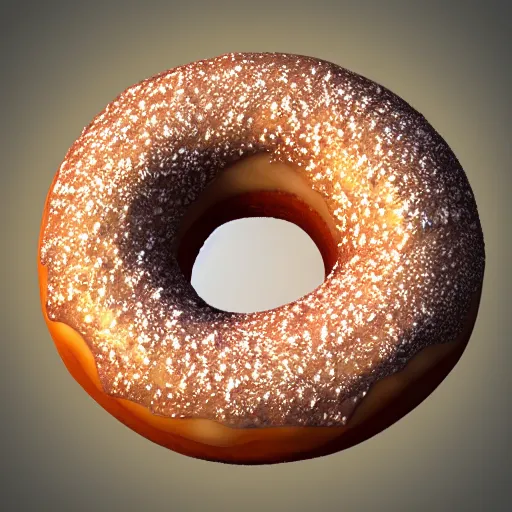 Prompt: a realistic donut, blender, digital art, 4 k