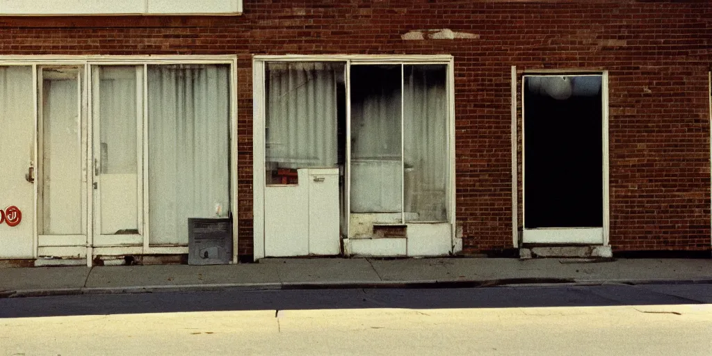 Image similar to empty kansas street photography by william eggleston and stephen shore en 1 9 7 8