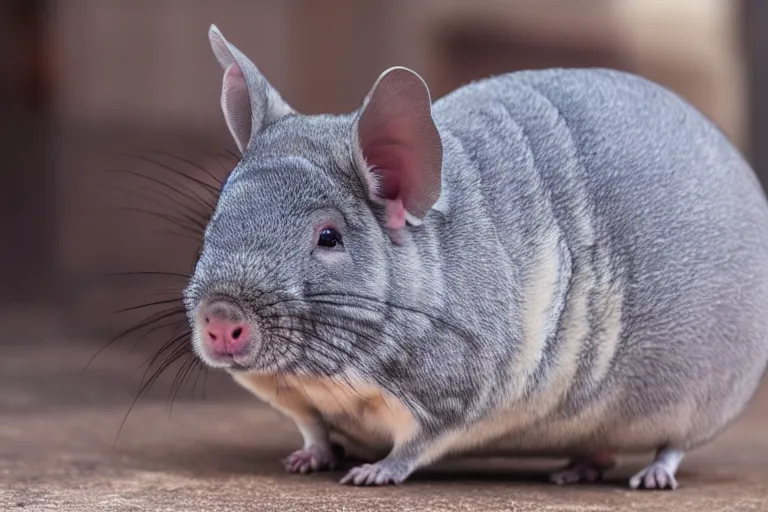 Image similar to a chinchilla pig!!! hybrid! hyper realistic!! realistic lighting!! wildlife photographer of the year!!! bold natural colors, national geographic, hd, wide angle, 8 k