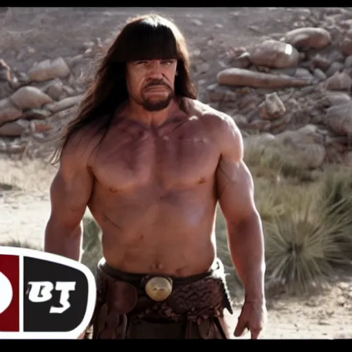 Prompt: conan the barbarian in better call saul