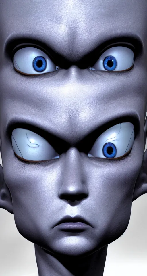 Image similar to megamind incredibly detailed photorealistic digital artwork