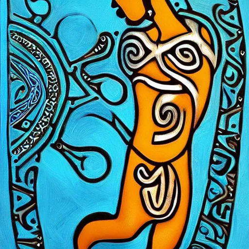 Image similar to god , maori art