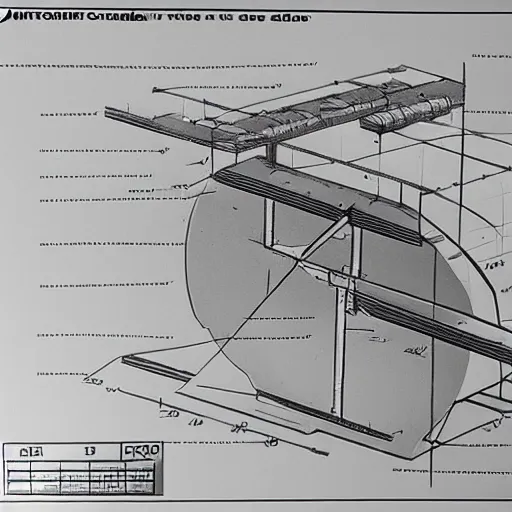 Prompt: technical drawing of a portable antigravity generator