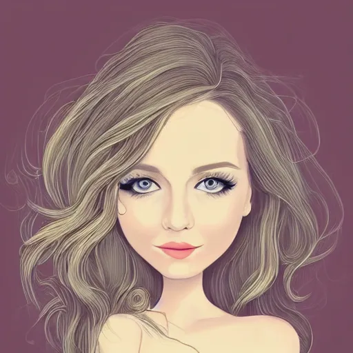 Image similar to a beautiful portrait of a pale blonde woman with beautiful eyes illustration