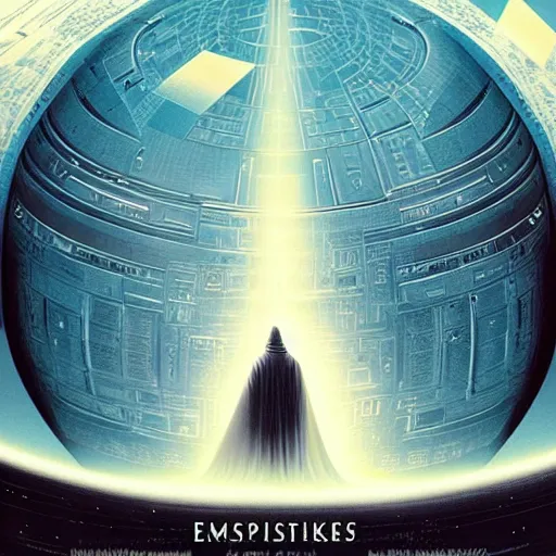 Image similar to empire strikes back movie poster, artwork by beeple, intricate, elegant, dramatic